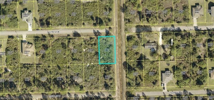 Two quarter acre lots one behind each other in total .50 acres deep with a canal view and located on two dead end street. 3215 57th St W and  3214 56th ST W. Send your offer in soon before it's too late. Seller have other lots available in the same area, call today for more info.