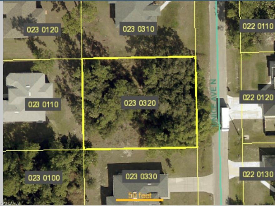 Excellent opportunity to secure an oversized lot in one of Lee County’s most active land markets! This property is located in a growing residential area of Lehigh Acres. Situated near Lee Blvd and 82, the property allows for convenient access to Fort Myers, Southwest Florida International Airport (RSW), Interstate 75, shopping, dining, schools, and employment centers. Walking distance to Harns Marsh Elementary and Middle School. Under 8 miles away from the new Amazon facility. Location, location, location! The surrounding neighborhood features a mix of newer construction and established homes, supporting continued development activity. No HOA and not in a flood zone. Located in an area of ongoing residential growth, making it suitable for speculative building or long-term investment. Lehigh Acres remains a high-demand market for affordable housing with steady new construction. An attractive option for builders and investors.