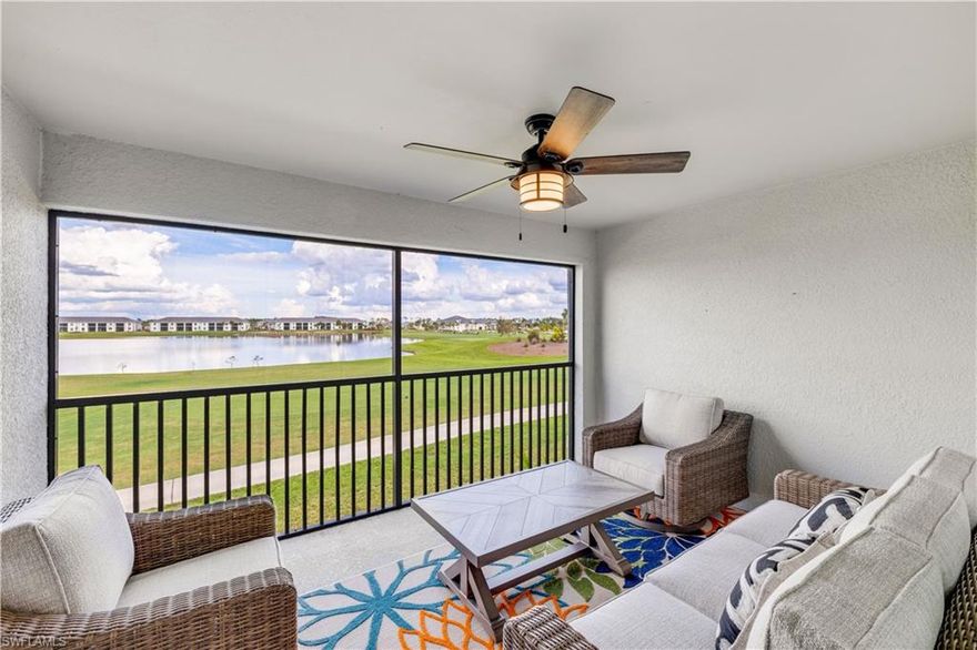 This 2nd Floor / End Unit, Babcock National Veranda Condo, has been beautifully Designed & Furnished. Guests love the openness of the kitchen, living & dining room space. This "Arabella" Floor Plan offers, 3 Bedrooms (all with beds) and 2 Full Bathrooms.

The Master Bedroom is furnished with a King Bed, 2 Walk In Closets and a beautiful En-suite Bathroom. The Second bedroom also has a King Bed and is on the opposite side of the condo, with easy access to the guest bathroom & laundry room. The 3rd Bedroom, offers guests a comfortable Queen bed, TV, 2 Nightstands, a Dresser & Hooks to hang clothes & Hats.

Located in Southwest Florida, Babcock National Golf & Country Club features an 18-hole course that provides an exciting golfing experience. Distinctive in character but consistent in quality, every hole was meticulously designed by Architect, Gordon Lewis. In addition to the golf course, Babcock National offers superb amenities such as a First-Class Clubhouse that includes a Bar, Fine Dining Restaurant, Card Rooms, Locker Rooms and more. There are Multiple Tennis & Pickleball Courts, A Resort Style Pool, Lap Lane Pool, Hot Tub / Spa and 3 additional satellite pools and Outdoor Grills throughout the community. Enjoy drinks and incredible food at the "Watershed" / Poolside Tiki Bar & Grill. You'll have access to the 24-Hour State-of-the-Art Fitness Center, Aerobics Studio, Men’s & Women’s Steam Saunas and the Full-Service Day Spa, all for your use and enjoyment. The Babcock National Lifestyle Coordinator is on site daily and plans weekly Community Social Activities, Food Trucks and Vendor events for all of the residents to enjoy. THE CLUBHOUSE, AMENITIES AND COMMUNITY ARE 100% COMPLETE. NO CONSTRUCTION MEANS THAT YOU CAN RELAX AND ENJOY YOUR STAY FROM THE MOMENT YOU ARRIVE!

Staying in Babcock National awards also grants you access to all of the Babcock Ranch Community Amenities, Shopping, Dining & Activities as well. Some of those Include: 2 Additional Community Pools, Gas Firepits & Grill Cubicles. Lit Tennis, Bocce ball, Basketball & Pickle ball courts. There are Miles of Hiking Trails, Nature Preserves and lots of Pet Friendly Open "Green Space" areas. 

For an additional Cost, WellWay by Lee Health, Is a full-service health club located in the heart "Founders Square". Founders Square is also where you will find, The Lakehouse Waterfront Restaurant, Slaters Goods & Provisions - Coffee Shop & Ice Cream Store. Within walking distance is the Babcock Ranch Security Office, an amazing 150 Foot Boardwalk & many other small businesses. The weekends bring Live Music & Entertainment, A Farmer’s Market & Countless other Social Events, Fairs and Festivals.*Child Friendly Unit offering a Playpen and a Booster seat for the youngest members of your family. 

*THE OWNERS GOLF CART IS STORED IN THE GARAGE AT THIS UNIT. There is NO GARAGE access at this property. Parking is available in the private driveway and the guest spaces in front of the condo.