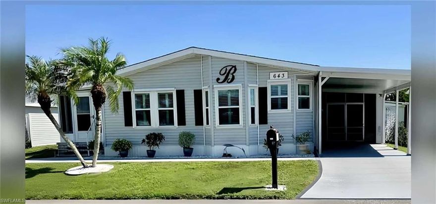 Discover your dream home in the vibrant Harbor Isles community of North Port, Florida—a premier 55+ active adult retreat where you own both the home and the land, freeing you from the burden of lot rent. Manurfactured Home Financing Available/Application and Information included in documents. A new carport has just been completed with composite roofing and fourth wall support posts to code. All upgrades have been done by licensed contractors and are up to code. Just minutes away from 7 of the most beautiful gulf beaches in Sarasota County. Nestled in a serene, gated setting along Salt Creek with access to the Myakka River and Gulf of Mexico, this pet-friendly community offers low HOA fees of just $190/month, covering high-speed internet and trash removal for effortless living. Harbor Isles is more than a place to live—it’s a lifestyle, with a bustling calendar of year-round activities, a marina with boat slips, a kayak/canoe launch, and a fishing dock with a pavilion, perfect for water enthusiasts. This stunning 1995 manufactured home has been completely transformed with modern upgrades and durable 2x6 construction. Step inside to plantation shutters, new windows, and a new sliding door that brighten the space, complemented by new skylights for a light-filled ambiance. Safety and convenience are top-notch with clear hurricane shutters, acrylic windows, and a whole-house gas generator to keep you powered up no matter the weather. Outside, enjoy a freshly painted driveway and walkway, a two-year-old roof, and a sturdy carport with 3-inch panels, also just two years old, all framed by crisp white skirting. The landscaping has a variety of flowers and looks amazing. Relax or entertain on the tiled lanai with louvered blinds, or retreat indoors to a fully renovated interior featuring tiled bathrooms, a kitchen with sleek Corian countertops, and bathrooms boasting luxurious quartz and granite finishes. New panel doors and a stylish barn door in the master bath add a contemporary flair, while a washer and dryer ensure practicality. Harbor Isles’ resort-style amenities elevate your living experience—dive into the heated pool and spa, stay active with tennis, pickleball, shuffleboard, or bocce courts, or unwind at the clubhouse with its fitness center, library, and social events. Golfers will love the nearby practice nets, and nature lovers can explore the community’s four lakes and scenic surroundings.

Move-in ready and meticulously updated, this home blends low-maintenance living with the active, social spirit of Harbor Isles. Located in North Port—Florida’s third-fastest-growing city—you’re just minutes from shopping, dining, golf courses, and the pristine beaches of Venice. Don’t miss your chance to join this welcoming community where neighbors become friends and every day feels like a vacation—schedule your tour today! It's a picture of an active, connected, and carefree way of living.