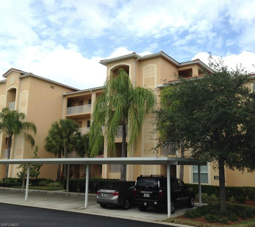 Move right into this great lake front 3rd floor condo at Riverwalk (Terrace 1).  Enjoy the convenience of having a  community pool, spa and exercise room at your beck and call.   Condo fees are low so you can spend more time shopping and eating out at the convenient places close by.  This newer kitchen with the maple cabinets has a little breakfast nook and a formal dining area.  Nice size living room that opens to the screened lanai that overlooks the lake.  Close to everything - so schedule now to set up your viewing on this great priced property.