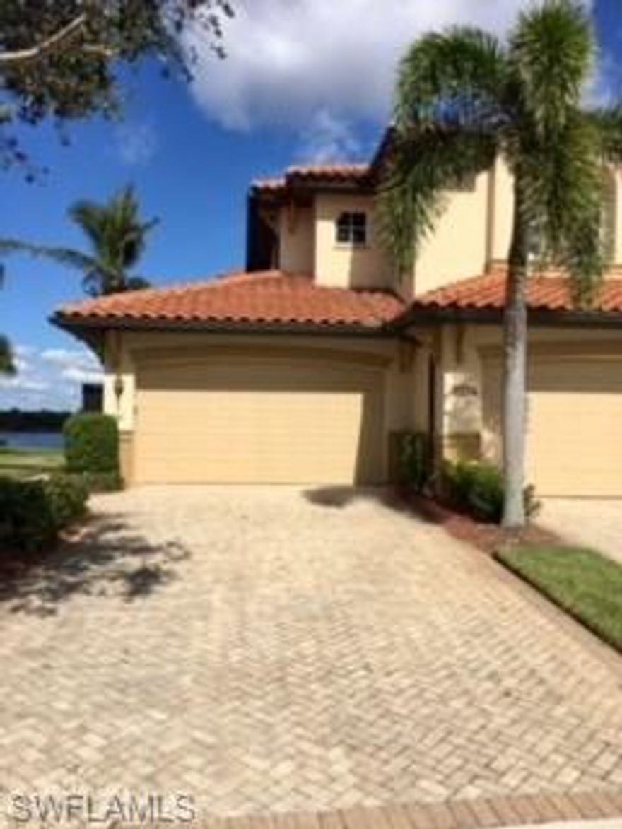 This Beautiful almost 2600 square foot condominium has a fantastic 2nd story view from the family room, master bedroom, as well as, from the screened lanai, a Private Office/ Den, a Large Chef"s Kitchen with a Gas Stove, an Open Floor Plan, which leads to the magnificent view of the lakes and the golf course, 2 Master Bedroom Suites, 
3 Full Baths complete the 2nd Floor; 
the First Floor has a 2 car garage, and a Private Elevator...
all of this wonderful space in an established Golf, Boating and Tennis Community.
GULF HARBOUR! A MUST SEE...