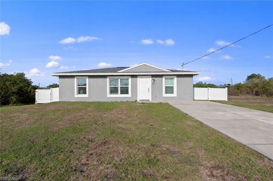 What an adorable home! Located in the peaceful neighborhood of Port Labelle this Newer 2021 Build offers
3 Bedrooms/ 2 Bathrooms with a fully fenced yard with lots of privacy, and is NOW AVAILABLE to call your own! This is in an area with many newer builds, the home is in Flood Zone X with Impact Windows/Doors and there are NO HOA's to worry about. Inside you’ll find the property to be very light and bright, a very low-maintenance laminate flooring, granite countertops in kitchen/bathrooms, stainless kitchen appliances, and a nice open living space. This is the PERFECT first home location, vacation home, or investment property! BOOK YOUR SHOWING TODAY!