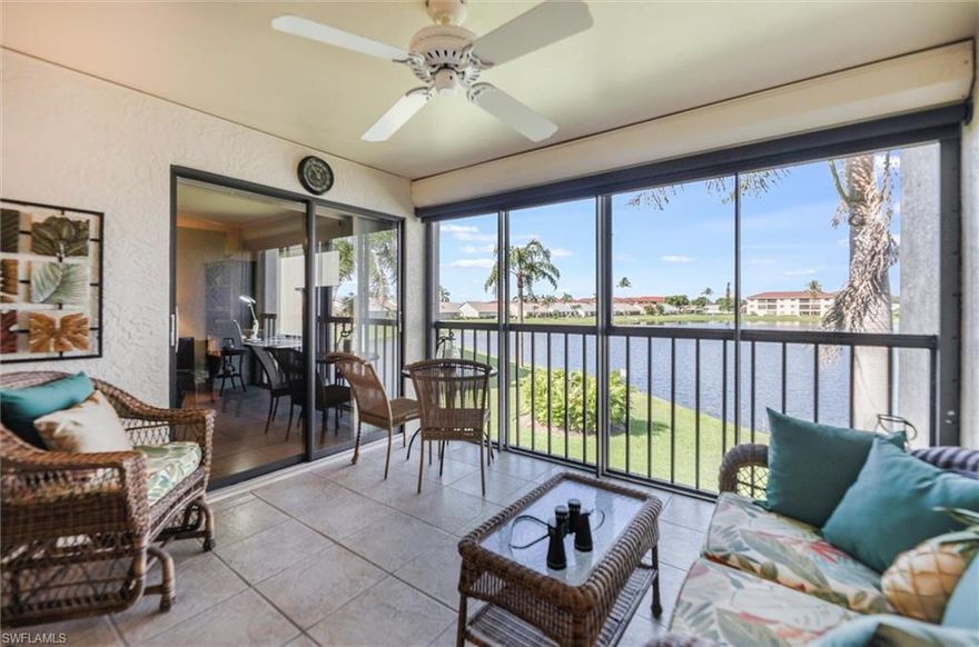 Enjoy the best of Florida living in this 2-bedroom, 2-bath condo with beautiful water views! With an open concept design and being sold furnished and turnkey, it’s perfect for either full-time living or an easy lock-and-go getaway.
The community makes life simple and fun with pickleball, tennis, bocce ball, shuffleboard, 3 fishing lakes, pool and spa—plus a carport and elevator for convenience, with electric hurricane shutters for added piece of mind. Located just minutes from shopping, dining, and Sanibel’s beaches, you’ll have everything you need right at your fingertips.
Whether you want to settle in full-time or keep it as your carefree escape,  this condo is ready for you!