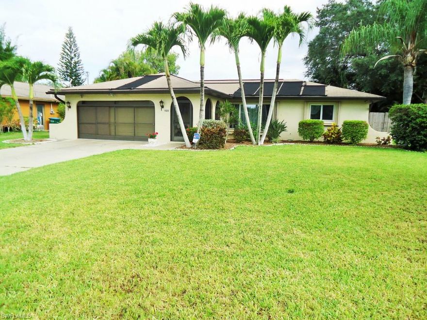 This adorable POOL home can be yours today! Located in a family friendly neighborhood across from gulf access homes. Come swim in your solar heated self-filling pool with brand new screen. Yard is surrounded by beautiful landscaping and Areca Palm trees offering tons of privacy. Very clean and cute with so much to offer, split floor plan, newer kitchen and appliances with a double oven range, newer roof, gutters, fresh paint inside and out, new vanity, tub, and tiled showers, HI-TECH security camera system, new water heater, interior doors, accordion storm shutters and all new HI-ENERGY efficient windows/sliding glass doors keeping the temperature and electric bill LOW (meets Miami-Dade building code requirement) on city water, sewer and irrigation with assessments PAID. Don't miss out! Call me TODAY for an appointment