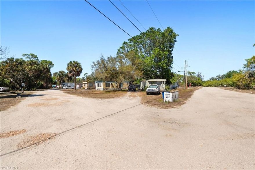 Mobile Home Park with up to 23 units is a mixture of park owned lots, tenant owned homes and undeveloped lots. 16 of the 23 lots currently have homes on them  - 7 are park owned homes and 9 are tenant owned homes.  The remaining 7 lots are zoned and undeveloped.  The 7 park owned homesites include:  one 3 bed /1 bath; four 1 bed/1 bath; and two 2 bed/1 bath.   Stable tenant base. Tenants are screened and there are currently no delinquent accounts. Most residents pay rent through platforms such as Zelle, Cash App, or Venmo. Gross income is close to $145,000 per year. Expenses approx $18,000 per year.  Owner/operator.   Most of the Park owned homes are remodelled.   14 septic systems on the site - all are functioning with no issues.  All tenants pay their own electric; all tenants except 3 pay their own water.  PUBLIC WATER.  Great opportunity for an experienced Mobile Home Park Operator or someone that is looking for a great cash cow opportunity and perhaps even live on the site.   Plenty of upside - several rents are under current market rates and there is an opportunity to develop the additional 7 lots.  Includes 322 MONTEREY ST
NORTH FORT MYERS FL 33903 - STRAP: 34-43-24-02-00020.0150.   PLEASE DO NOT DISTURB TENANTS -- Agent will meet you at the property. Rent Roll and expense summary attached to MLS.