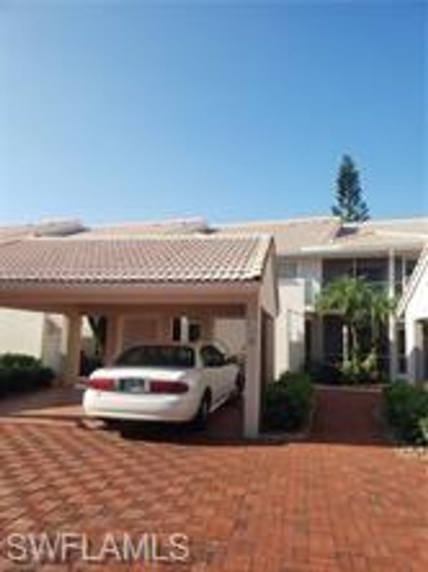 2BR 2BA 2nd story unit overlooking the ponds and pool area. 1 covered parking space, 1 open space. Storage under the steps.