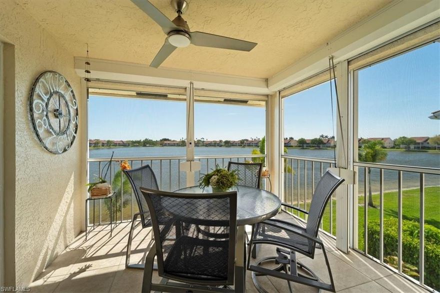 Welcome to the Villages at Emerald Lakes, a hidden gem in Naples. This second floor 2-bedroom, 2-bathroom home offers comfort and convenience. Enjoy lake views and a refreshing breeze from the lake in your private outdoor space. Community amenities include a pool, tennis court, pickleball, gym, and a fishing pier. Plus, shops and dining are conveniently close. This condo comes with a lovely carport that was just freshly painted. Don't miss out on this wonderful opportunity!