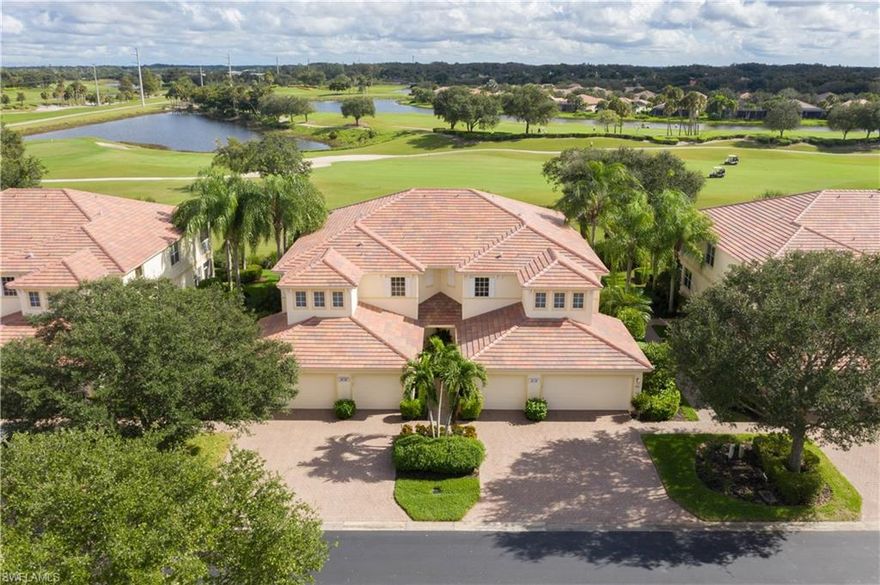 RARE FIND! FIRST FLOOR condo in Idlewild at Verandah with an EASTERN exposure overlooking the 4th hole fairway on the PRESTIGOUS Old Orange Golf Course with EXPANSIVE GOLF COURSE VIEWS down the fairway. This condo features an OPEN GREAT ROOM floorplan. The kitchen has solid surface counter tops and BRAND NEW, NEVER USED appliances. All NEW carpet in the bedrooms, and interior has been FULLY PAINTED along with the garage and garage floor!  Enjoy the SPECTACULAR VIEWS from your screened lanai!  BRAND NEW TILE ROOF and the A/C is 2018. Verandah offers 2 Championship golf courses, tennis, dog park, kayaking and RECENTLY RENOVATED Fitness center and pool! MANY walking/jogging paths throughout the community! The Verandah is close to Downtown Ft Myers, airport, hospitals and plenty of dining choices! This condo does not have a membership. Dont miss this one!