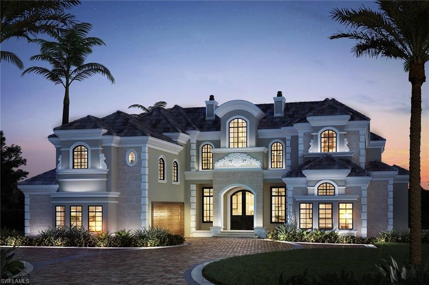 BRING OFFERS! Very Motivated Seller! Very nice reduction! This is a virtual rendering from the plans that accompany the purchase of the lot. The floor plans for the home have been added for your convenience. What a great view from this 137 feet of water frontage in prestigious Port Royal. Just one lot off the point of truly stunning views. There is more than just clean prepped lot here for you. There is also a stamped set of approved plans for a lovely six-bedroom home with two first-floor masters for the asking. A great deal of time and money has been put into these plans. There is an excellent builder that has been a part of that process that is Port Royal approved too! Drive by to see for yourself just how nice this is. This also qualifies for the outstanding Port Royal Club.