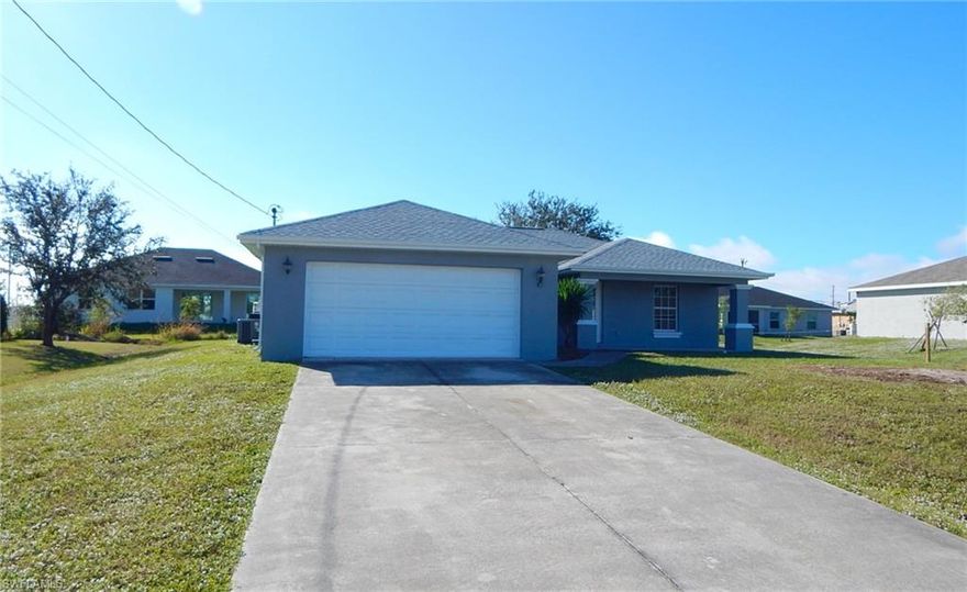 Gorgeous home in Gator Circle in NE Cape Coral. This home offers 3 bedrooms, 2 bathrooms, and a 2-car garage with tile floors through out. New interior and exterior paint in 2022. New AC in 2016. New roof in 2023. Just 5 minutes to shopping and restaurants. 30 minutes to Fort Myers Beach or Southwest Florida International Airport.