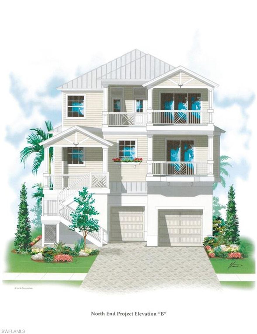 This is what you have been waiting for! New Construction on the North End of Fort Myers Beach. Located directly across the street from the beach. 5 Bedrooms, 5 Full Baths, 2 Living Rooms, open kitchen great room floor plan with separate formal dining area. Multiple balconies, Salt water heated pool & spa, outdoor kitchen, and landscaping package. Gas cooktop in the Kitchen, Double wall oven and large pantry. Laundry on both living floors. Elevator. Home also offers 2 Master Suites, one on each floor. One with a stand alone soaker tub & shower and the other with a huge double head walk in shower. A separate 2nd floor family room for guests or entertaining as you have a great sunset out to the Gulf & sunrise views of Estero Bay from the upper level balconies.  Home is expected to be completed first quarter of 2021!