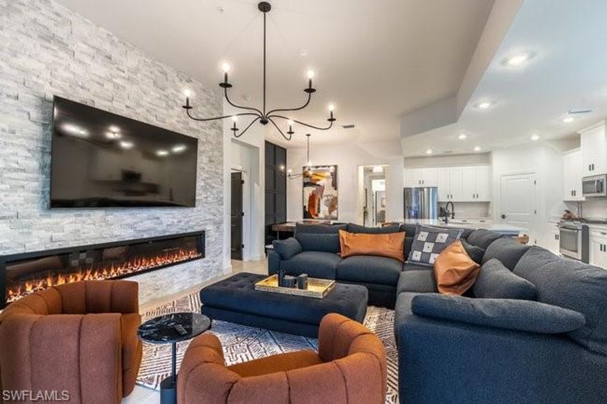 Come experience what TALIS PARK has to offer! March & April 2026 AVAILABILITY $15K per month. Seasonally offered $15K per month season Oct-April and off-season $7,500 May-Sept no annual rental option. The Fairgrove Coach Homes are the newest constructed condos in the community. All tenant occupants have option to transfer the Sports Membership and use of all amenities including limited golf privileges. This 2024 constructed second floor coach home comes turnkey with 3 bedrooms plus a den and 2 full bathrooms and a private elevator. Modern design and decor are found throughout. Upgraded hardware, light fixtures, wood trimmed accent walls and accent painting. In the living area there are vaulted ceilings with a rock accent wall, fireplace and large television. An inviting screened balcony, with lots of seating and potted plants create a serene area for entertaining or having your morning coffee. Just a few attributes of this beautiful unit. Attached 2 car garage. Close proximity to the main entrance. Tenants can enjoy Sports Complex (lap pool, grill, Bocce ball and lighted Tennis & PICKLEBALL courts. The "Vyne House" Clubhouse was (voted Clubhouse of the year 2016 by Golf Inc. Magazine!) It offers Core Fitness Center & Esprit Spa plus Fiona’s Market Café! During off season months enjoy reciprocal golf and dining use at over 20+nearby clubs.