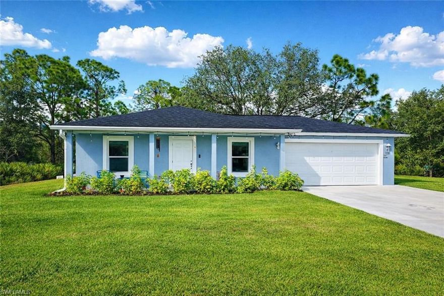 Welcome to this beautiful 3-bed, 2-bath single-family home in desirable Lehigh Acres! This newer residence features brand-new flooring throughout with no carpet, offering a clean, modern look and easy maintenance. The open layout is comfortable everyday living, and the backyard terrace provides the perfect space for relaxing or entertaining. Located in a peaceful neighborhood with convenient access to shopping, dining, schools, and major roadways. A fantastic opportunity to own a move-in-ready home. Please note: the shed and gazebo are not included in the sale.