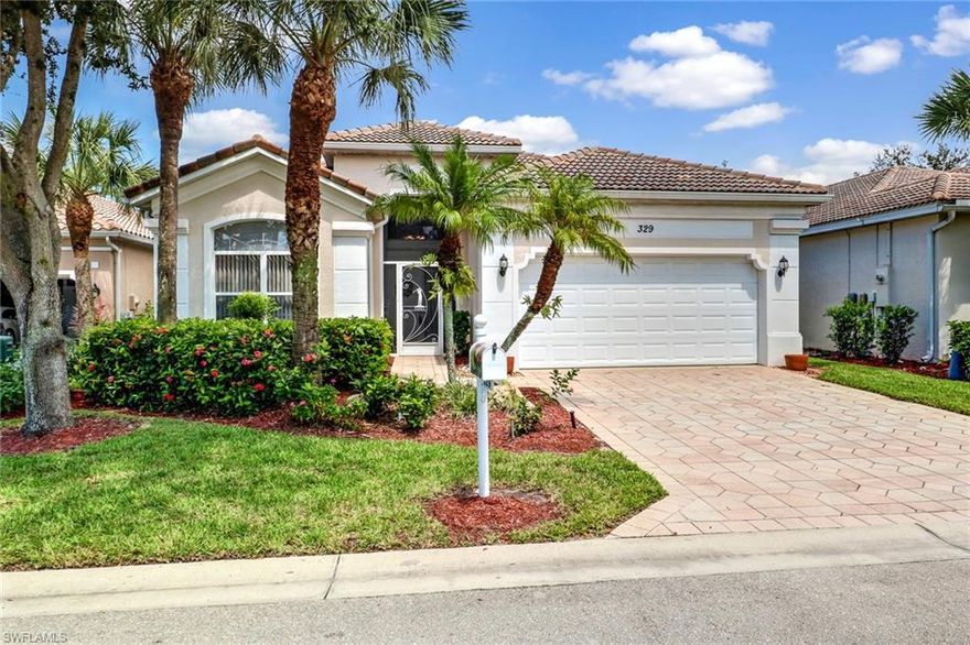 Golf membership included in this excellent golf community home for sale! Complete with plenty of storage and attention to detail. Brand new AC unit installed in 2017. High ceilings, with crown molding lines the ceiling throughout the house. Wood floors in 2 of the bedrooms. Master bedroom has two walk-in closets. Completely screened lanai encompasses the swimming pool, so insects are no concern for evening swims. Lanai screen made from special, durable screen for resistance in high wind speeds. Special surface paint in the garage. The extra refrigerator in the garage is included in the sale.