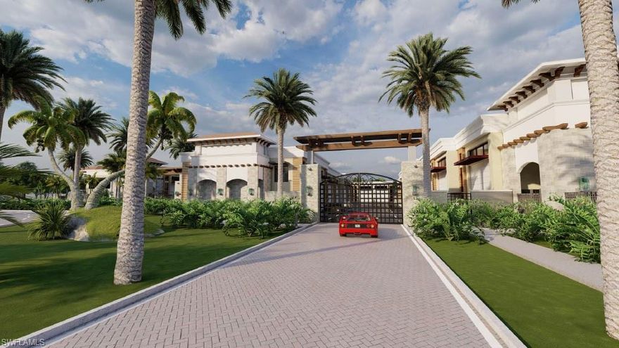 One or more photo(s) has been virtually staged, AI generated or rendered.  Indulge in the pinnacle of automotive luxury at Prima Auto Condos, an exclusive enclave just outside of Treviso Bay, approximately 5 miles from Downtown Naples’ famed 5th Avenue and minutes to Marco Island. This exceptional 1777 sq ft unit featuring side glazing and outdoor elements creates a refined automotive retreat ideal for entertaining and showcasing your collection. Inside, enjoy 18’ clear ceilings, mezzanine level, and a full bathroom, offering flexibility for storage, lounge, or office buildout. Built with impact-rated aluminum and frosted glass doors, tinted storefront glass, LED lighting, and EV-ready 3-phase power. Secure gated community with 24/7 access, wide motor courts, and 20’ entry gates. A rare opportunity within a limited 33-unit development. Estimated completion July 2026.