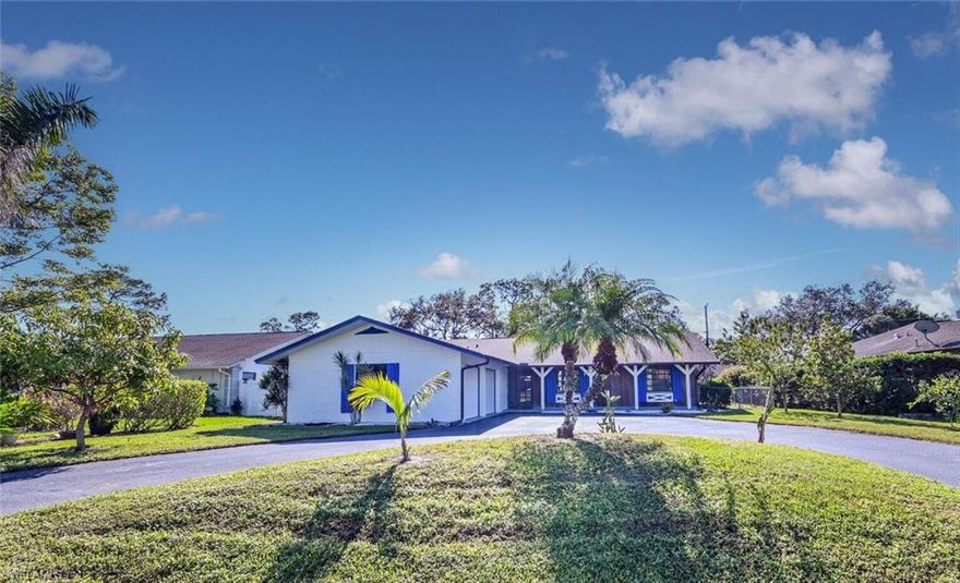 A 3bed/2bath Single Family Home with 2 Car Garage, CIRCULAR DRIVEWAY with plenty of parking space, and a Beautiful BUILT IN POOL with Southern Exposure . This home is located in the desirable Willoughby Acres Community. This Community is West of  RT 75 , close to shops, restaurants, Wiggins State Park , Medical Facilities and a non-gated community. The house is located on a dead end street,  the shingle roof and Lanai cage were replaced after IRMA. Other features include 2019 A/C, 2017 HWH, Fireplace in the living room area, Pentair pool pump, and Hayward Pool Filter. There are pocket sliders that open from the family room area for true indoor/outdoor living along with sliders off the Dining/ Living room area.The Lanai and Pool area are perfect for Entertaining! The yard is fenced in with an outdoor shower on the side of the house. Don't let this one get away!