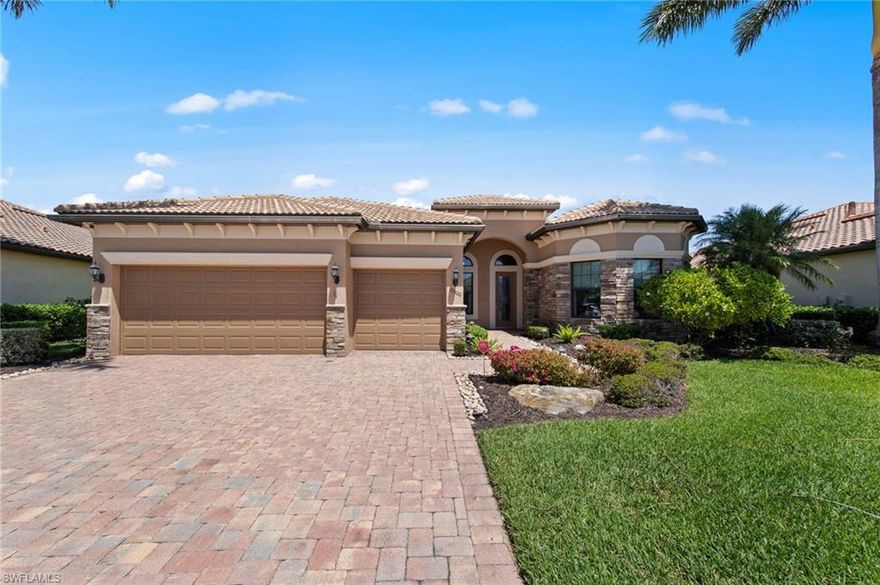 Experience refined lakefront living in this impeccably upgraded home, ideally positioned on a premium lot within the Estate section of The Preserve at Corkscrew. Offered turnkey and with stunning wide, long lake views, you’re sure to fall in love! A grand entry introduces a host of high-end features and upgrades, including a freshly painted interior, impact glass windows, an extended garage with a four-foot extension, and dramatic zero-corner sliding glass doors that fully pocket away—effortlessly merging indoor and outdoor living around the custom pool and entertaining area. The expansive great room is adorned with elegant coffered ceilings and flows into a beautifully appointed kitchen featuring upgraded appliances and refined finishes. Throughout the home, you’ll find rich wood flooring, an upgraded air-conditioning system, enhanced bathrooms, and integrated home theater speakers ready to elevate any occasion. The oversized second ensuite bedroom offers exceptional versatility and can easily function as a second primary suite, providing a luxurious retreat for guests or extended stays. Set within The Preserve at Corkscrew, residents enjoy a 24-hour staffed gate and an array of resort-style amenities, including a clubhouse, fitness center, yoga studio, community pool and spa, tennis and pickleball courts, and a vibrant social atmosphere. Located in Estero and outside of a flood zone, this exceptional property is just minutes from I-75, RSW International Airport, and the pristine Gulf beaches.