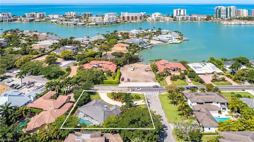 Oversized and fully cleared south facing lot right in the heart of the Moorings. Exceptional single family residential parcel allows for approximately 5,000 square feet of air conditioned living space all on one level and plans are available separately.  Location is ideal and is within quick access of Venetian Village, Waterside Shops, Old Naples, and coveted Moorings residents Private beach access.