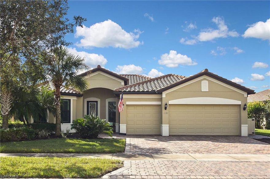 Enjoy more than $130,000.00 in Upgrades in this spectacular PINNACLE floor plan, available in amenity rich and desirable BRIDGETOWN. The lake view and expansive lanai with outdoor kitchen will beckon as you enter the house. Fall in love with the Zero Corner sliders that make this spacious house an entertainer's dream home. The kitchen boasts an electric cooktop, wall oven, lower cabinet pullouts, a custom pantry and large island.  In the Master Bedroom you won't be disappointed by the hardwood floors and custom closet shelving. One Guest Bedroom has an ensuite bath. Upgraded lighting, crown molding and all tile and wood floors help make this home fabulous.  Hurricane impact glass allows you to sit back, relax and enjoy living in Florida!  Top notch Bridgetown amenities include fitness center, lap pool and swimming pool with spa, fire pit, tennis, pickleball, bocce ball and playground. Come see it today, it won't last long.