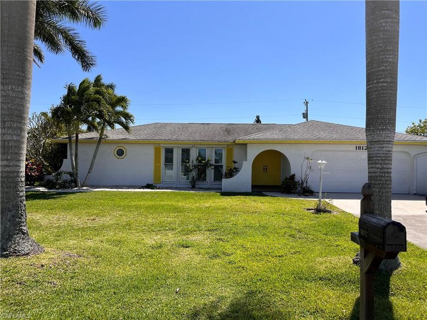 IMMACULATE SOUTHEAST CAPE CORAL HOME, 3 BEDROOMS AND 2 BATHS, 3 LOT SITE AND ALL ASSESSMENTS PAID, GOOD SIZE MASTER WITH WALK IN CLOSET, SPLIT PLAN WITH FORMAL LIVING AND FORMAL FAMILY ROOM AND SEPERATE DINING , CENTRAL VAC SYSTEM AND LARGE LANAI AREA UNDER TRUSS, SOLAR HEAT FOR POOL HAS BEEN REPLACED, MATURE LUSH LANDSCAPING INCLUDING SEVERAL ROYAL PALMS, AUTO SPRINKLER SYSTEM AND SOUTHERN EXPOSURE ON THE LARGE POOL, LARGE SHED IN BAG YARD WITH ELECTRIC AND AIR, WINDOWS HAVE BEEN REPLACED WITH HURRICANE IMPACT 2018, LANAI SLIDING DOORS PROTECTED BY COMPLETE HURRICANE ROLL DOWN SYSTEM, AIR WAS REPLACED IN 17, THE LANDSCAPE, TREES AND YARD AREA ARE BEAUTIFUL WITH LARGE AREA FOR GARDENING, THIS IS A RARE OPPORTUNITY TO PURCHASE A HOME IN THIS PRICE RANGE THAT IS EXTREMELY CLEAN AND IMMACULATE, IN THIS MARKET IT WILL GO QUICK!
