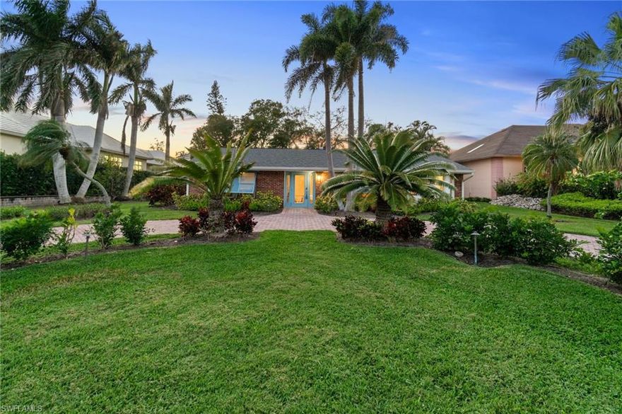 Prime Aqualane Shores RESIDENTIAL remodel or NEW CONSTRUCTION Opportunity – Architectural renderings are included for illustrative purposes.  The potential elevations and floorpans are for illustrative purposes only to show potential on this rare homesite. Based on surrounding comparables —- a New Construction on this lot could realize an additional $1500 to $2000 in price per square foot for incredible ROI this in the sought after community just steps to the Beach!

Nestled in the heart of prestigious Aqualane Shores, this highly coveted property offers an unparalleled Naples lifestyle just a short stroll to the pristine Gulf beaches and world-class shopping and dining of Third Street South and Fifth Avenue South. This .38 acre lot with ideal western rear exposure presents an extraordinary opportunity to either REMODEL or CREATE your OWN dream estate.  All in one of Naples' most sought-after luxury neighborhoods! Unique 2nd residential access road off rear of property - - - multiplies uniqueness for new construction garage plans on the western side.

With lush mature tropical surroundings, existing landscaping privacy and prime positioning - - - this property is ideal for those looking to BUILD a coastal retreat or RE-IMAGINE an existing storm damaged home to match the elegance and sophistication of its surroundings. Embrace the coastal luxury lifestyle in a location that truly defines exclusive Naples living.