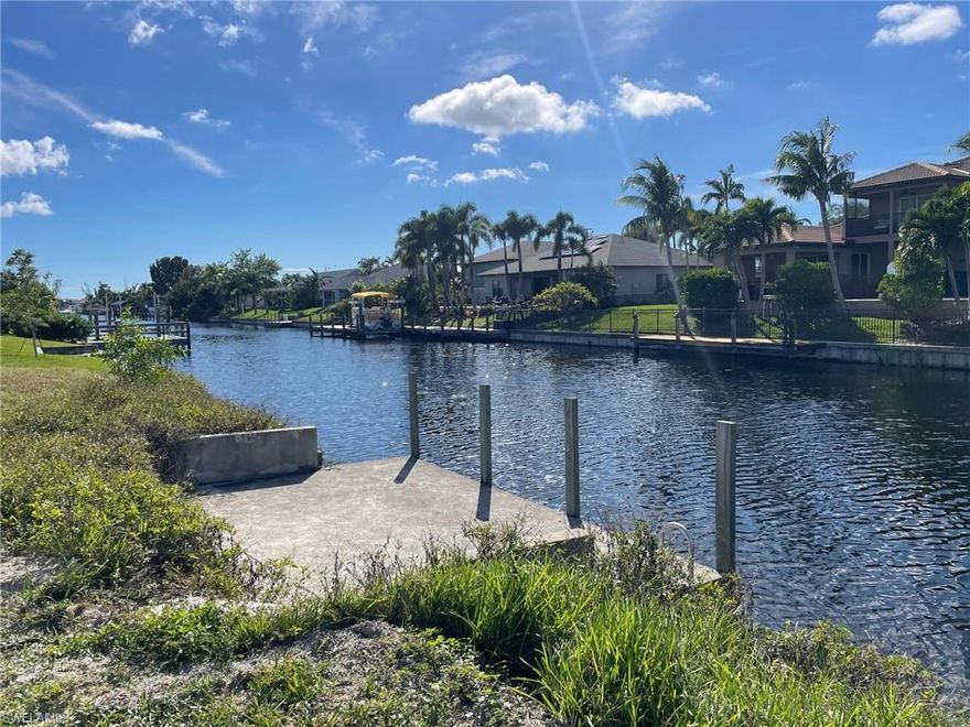 Beautiful Gulf access lot in a quiet and preferred SW Cape Coral neighborhood. Located on the Perch canal with western exposure to take advantage of the popular Southwest Florida sunsets. With seawall and concrete dock already in place this lot is ready for a new home. Close to shopping, schools and restaurants with many newer homes in the neighborhood this building site gives you quick access to both Chiquita Blvd and Beach Pkwy. Motivated seller! Come and bring your offer to build your dream home!