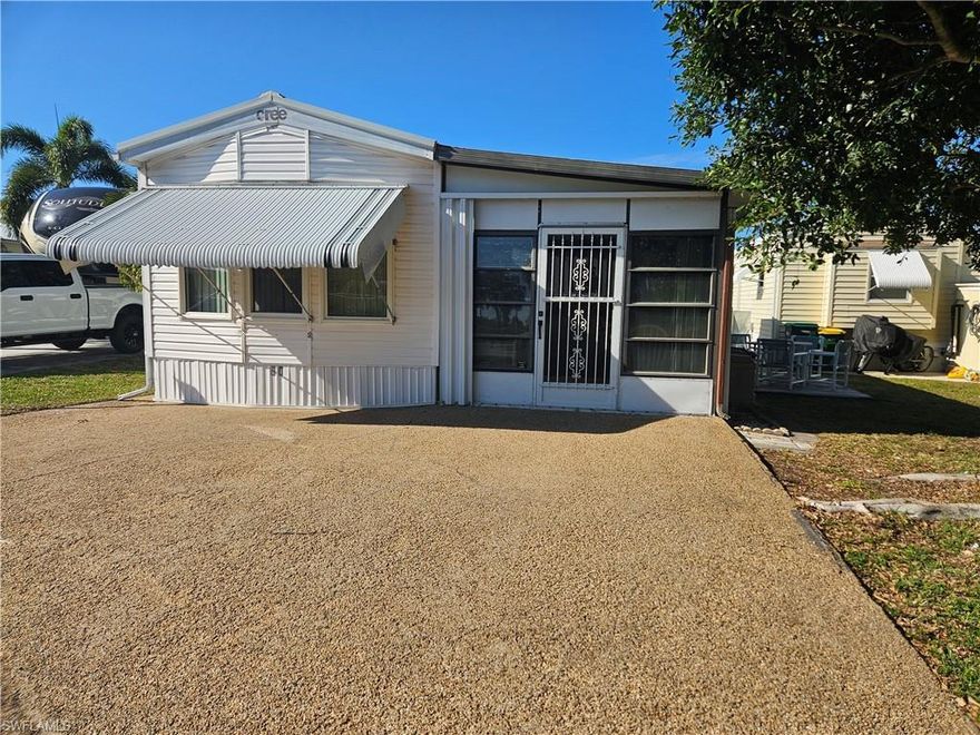 GREAT WINTER RESIDENCE TO ESCAPE THE FROOZEN NORTH WITH MANY RECENT IMPROVEMENTS. NEW PLUMBING THROUGHOUT, DRYER AND HVAC HAS NEW ELECTRIC, NEWER ROOF AND WINDOWS, RECENT HOT WATER HEATER AND DUCTS HAVE BEEN REPLACED. LARGE OUTDOOR AREA INCLUDING A PAVED PATIO. ENCHANTING SHORES IS A FABULOUS PARK OFFERING NUMEROUS AMENETIES AND ACTIVITIES INCLUDING A BEAUTIFULLY RENOVATED POOL, TENNIS COURTS, PICKELBALL