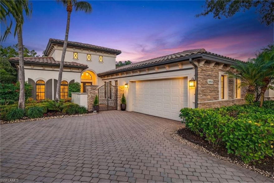 Immediate GOLF! Experience true resort-style living in the prestigious Mediterra Golf & Country Club with this charming residence, ready for your personal design vision and finishing touches. A well-laid-out floor plan offers comfortable, functional living, while the inviting screened pool area creates a serene setting for relaxation and entertaining. Enjoy an outdoor kitchen, multiple seating areas, and seamless indoor-outdoor flow ideal for Florida living. The kitchen features a gas cooktop, perfect for those who love to cook. Ideally located with convenient access to Naples’ world-class dining, shopping, beaches, and RSW International Airport, this home presents a wonderful opportunity to enjoy the Mediterra lifestyle in an exceptional community.
Mediterra is a prestigious luxury golf & country club community featuring Two championship Tom-Fazio golf courses for avid golfers, multiple tennis courts, pickle-ball & bocce, fitness center, pristine bike & jogging trails, and luxurious dining at the private country club restaurant. The Mediterra Beach Club offers an escape to a 10,000 sq. ft two-story private oceanfront paradise on the Gulf of Mexico. Featuring a restaurant & bar that serves members via indoor & outdoor dining, this private facility boasts a heated swimming pool, a sundeck, and cabana beach service for chairs, umbrellas & refreshments.