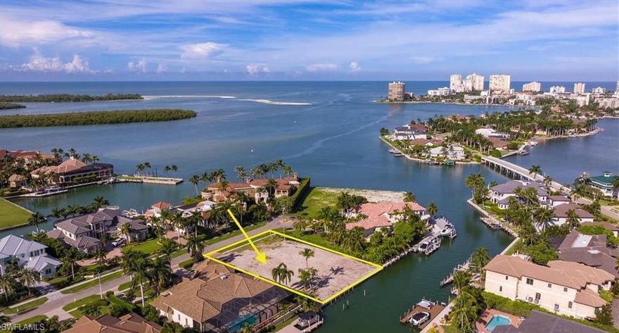 Beautiful waterfront lot located in the heart of the Marco Island Estates. This property is located on prestigious Heights Court surrounded by some of Marco Island's most exclusive and finest luxury waterfront homes, homes on Heights Court have sold for as high as $14,800,000. This is one of the last remaining premier waterfront lots in the Marco Island Estates with deep water, quick direct access to the Gulf and 10,000 island fishing grounds, less than 200 feet to open water. This Estate size lot (0.5 acres) offers 125 feet of water frontage that features a new seawall (2022) and safe protected harbor for your boat or yacht. This property is builder ready for your new home build and should you decide, it could offer a sunset viewing deck to overlook the wide open waters of Caxambas Pass and the Gulf. Soon there will be no other buildable lots like this left on Heights Court with close proximity (only seconds away) to the gulf. This is a great investment to build in one of the best locations on Marco Island and in all of southwest Florida. Make this your new home in paradise. 

*The photo renderings are only to provide a visual of a home design that could be built on the lot. Home plans could be made available.