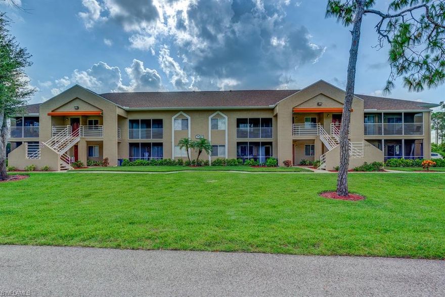 BEST LOCATION IN COMPLEX!!! This beautiful 2 bedroom / 2 bath updated condo located in Fountain Lakes. This condo boast tile floor on the diagonal, neutral paint, and upgraded counter tops and cabinets in the kitchen. Spacious open floor plan with living room sliders that open up to the large screened in lanai. Master bedroom boast master en-suit and large walk in closet. Fountain Lakes offers shuffle board, bocce ball, tennis, community pool and spa, tennis, 9 hole golf course, horseshoes, and much more. Located across the street from Coconut Point Shopping center, close to beaches, and state parks.