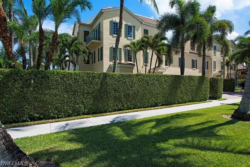 Impressive three bedroom, plus den, condominium with an open floor plan. This unit lives much like a single family home but without the maintenance hassles; it has an attached two car garage, a rarity for an Old Naples condo. Centrally located and nestled three blocks from the internationally recognized cultural district of Fifth Avenue South, the historic district of Third Street South and the celebrated beaches of Naples, Florida. The unique downtown location features an expansive outdoor patio garden area with a pool. The private elevator leads you to the guest bedrooms and a large master suite. This highly sought after and rarely available centrally located condominium will certainly impress. This offering represents a rare opportunity to enjoy the best Naples has to offer.