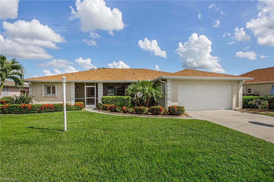 GOLF Course POOL HOME with NEW ROOF (2019) located on the #6 Tee at Whiskey Creek. Beautifully Landscaped and Well Maintained, this 2,153 SF Home has 3 Bedrooms + Den and 2 Spacious Full Baths. Fully Fenced Back Yard with Screen Enclosed Pool and Easterly Rear Exposure. All Systems and Appliances have been updated. 16 SEER 4 TON A/C (2017), 2 Water Heaters (2014), and Electrical Panel (2015). Kitchen has Cabinet Under-Lighting with Resurfaced Doors, Pantry, Pocket Doors, Built-In Desk and Views of Golf Course and Pool. 2 Car Garage is Carpeted with Automatic Opener and Basketball Goal on Smooth Driveway. Impact Rated Garage Door and Hurricane Shutters including an Electric Roll-Down protecting the Fully Pocketing Sliding Glass Doors to Lanai. Don't miss your chance to own a GOLF COURSE POOL HOME in Whiskey Creek, one of the most loved neighborhoods in Fort Myers with voluntary $30/yr HOA fee. This home has HUGE POTENTIAL for increased value with modern updates but can also be moved right into today to start enjoying the best of Southwest Florida at a smart low price. Whiskey Creek Country Club is semi-private with Equity and Public Golf Options. Schedule your Private Showing Today!