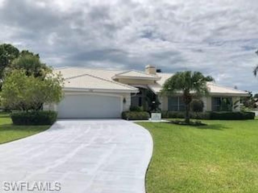Beautiful lakefront home in desirable Vanderbilt Lakes. Wonderful gated community offering a perfect mix of location and serenity all with low annual association fees. Only 1 1/2 miles to white sandy beaches. Home on Cul-De-Sac, with extensive west facing water views. Enjoy sunsets every evening from your heated swimming pool with outdoor wet bar. Master suite has a sunken tub and walk-in shower, feels like your own private spa. Split floor plan on one level offers maximum privacy for everyone. Many other features include huge walk-in master closet with custom cabinetry, tile roof, working fireplace and storm shutters. This home is your perfect retreat. Move-in ready