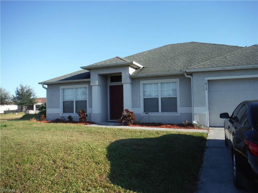 Large family home located in Gator Circle features 3 large bedrooms plus a den with French Doors that can be a study or 4th bedroom  As you enter the home you notice the tile floors with the study to the left and a large formal dining room to your right with two tone paint and custom chair rail.  Further into the home there is a large wrap around kitchen with wooden cabinets, tile floors, stainless steel appliances, a large walk in pantry and volume ceilings.  Also the kitchen has a large serving bar breakfast counter that over looks the great room.  The great room adjacent to the kitchen has tile flooring, volume ceilings and a large sliding glass door out to the screened lanai.  The master bedroom is split from the other two bedrooms.  The master is large with two windows to let the light in.  The master bath features a walk in closet, dual sinks, a separate tub and shower, a toilet closet and tile floors.  In addition there is a large second bath adjacent to the two other bedrooms.  The laundry you enter from the garage which is just off the kitchen.  Near everything. Easy access to North Fort Myers, US 41, Pine Island Rd and the Pondella Corridor. Make an appointment now!