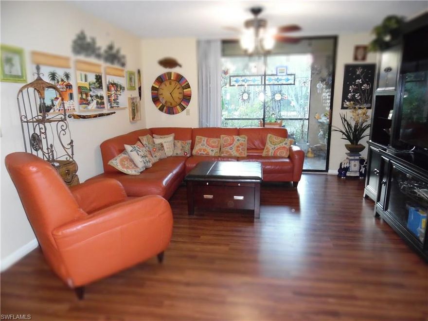 This absolutely stunning Beauty can be your home in Paradise!  Pictures coming very soon.  You will love everything about this stunning ground floor end unit at Musa at Daniels.  The floorplan is open and inviting with a large entry foyer, spectacular kitchen that is suitable for a gourmet chef with top of the line appliances and cabinetry and exotic granite.  There is a large walk in pantry in the kitchen with a beautiful door that shows attention to detail.  The home features a large living and dining area with a view of the lanai and landscaped area beyond.  There are two master bedroom suites with beautiful baths and abundant closet space.  

There is a detached garage that is assigned to the property and can be transferred with the sale of the property permanently.  There is also an oversized storage room that can be transferred also that is located next to the garage.  

Musa is located between the Red Sox and Twin Stadiums with easy access to the Airport, Interstate 75 and is only a short drive to the beautiful Fort Myers and Sanibel Beaches.  You will enjoy gathering with new friends around the 2 pools, one of which is heated, or cooking out.  The Perfect Life is Here!