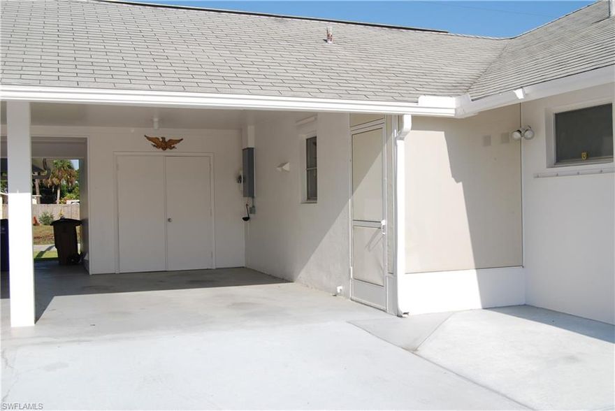 Marvelous 2 bedroom Golfwood II unit on quiet Maycrest Road. Open living area to the large family room and newer appliances. The laundry area is in the attached utility room with room for storage as well through the double doors at back of carport. The front entry is screened to allow extra fresh air. Motion sensor lights in the front and a back door for air and walking pets. Low monthly fees include roof replacement.