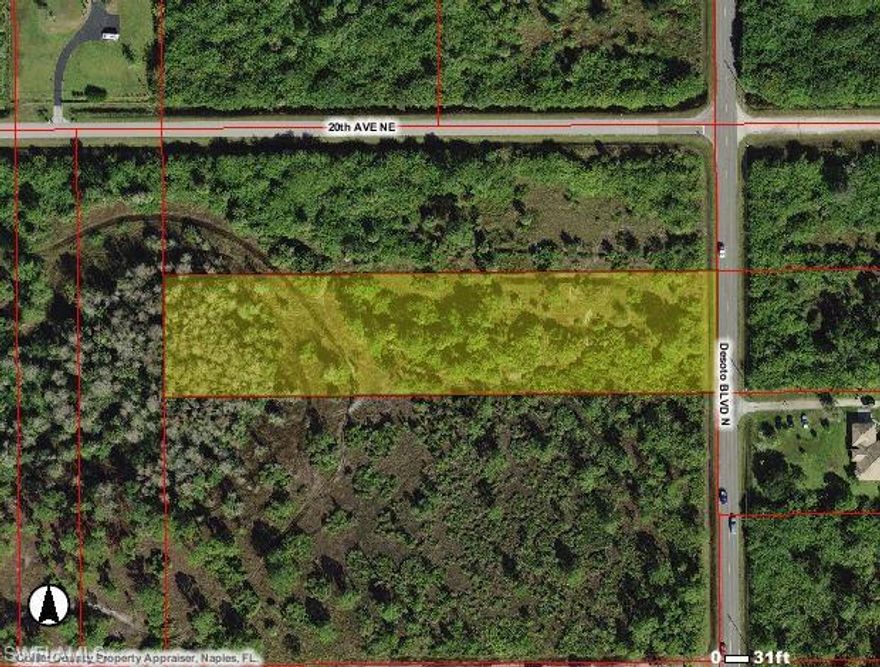 EXCELLENT LOCATION on Desoto Blvd North, 2.34 ACRES lot  ( 150 x 660 Ft ) lot is on the West side of Desoto 180 FT South of 20 AVE NE, near Elementary and Middle Schools on 18 AVE NE,  TEC Report from 12/2002 old shows approximate 47% Upland, buyer should order a new TEC Report.