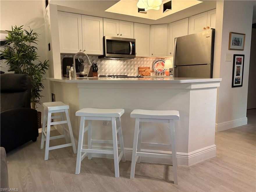 Stunning, Move-In Ready 1st floor Condo in the Heart of Estero!
This beautifully updated residence offers comfort, style and convenience in one of Estero's most sought-after communities. Whether you're looking for a full-time home, seasonal retreat, or high-demand rental, this light-filled condo is an exceptional opportunity.
Step inside to an inviting open floor plan with fresh finishes, neutral tones, and abundant natural light. The spacious living area flows seamlessly into the dining space and kitchen, creating a perfect setting for relaxing or entertaining. The well-appointed kitchen features modern cabinetry, ample counter space, and a smart layout ideal for everyday cooking.
The generously sized bedroom provides a peaceful retreat, complete with a large closet and access to the peaceful setting in the screened Lania overlooking the beautifully maintained grounds. 
Located in a vibrant community, residents enjoy access to resort-style amenities including 2 sparkling pools, fitness center, clubhouse, pickleball and tennis courts—all just steps from your door. With its unbeatable location near Coconut Point Mall, Miromar Outlets, FGCU, and some of Southwest Florida’s best dining and beaches, this condo offers the perfect blend of lifestyle and convenience.

Key Features:

Bright and open floor plan

Updated interior finishes

Private screened Lania with peaceful views

Resort-style community amenities

Free 9-hole golf course. 

Prime Estero location close to shopping, dining & entertainment

Excellent rental potential

Don’t miss your chance to own a beautifully maintained, move-in ready condo in one of Estero’s most desirable areas. Schedule your private showing today!