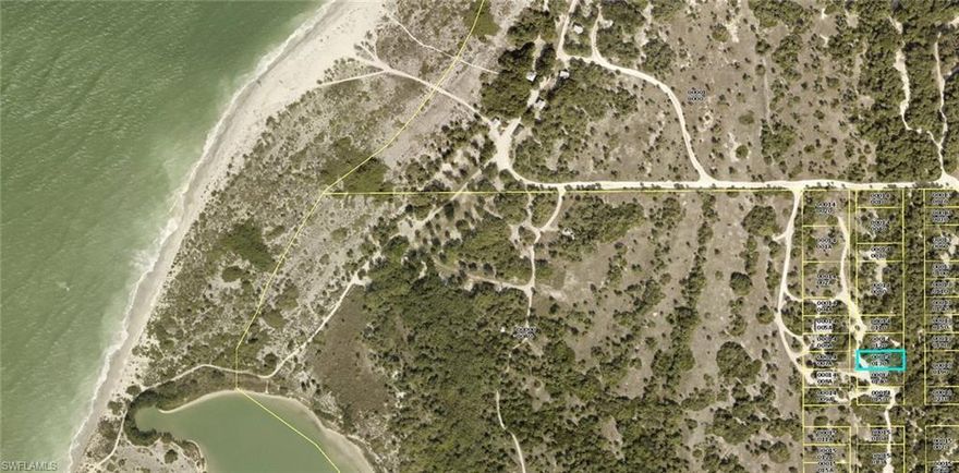 CAYO COSTA. One of only a few privately own parcels in Cayo Costa State Park. Closest private lot to the main path and beach. Located just off the only main road (path) that runs from Bay to Beach. SELLER FINANCING AVAILABLE. 25% down, 10%, 10 yrs. $25,000- down, $978- per month. Size is 50' x 130'. Taxes in 2025 are $505.00. Minimum Use Determination (MUD) approved by Lee County - MUD954656. MUD allows a single family dwelling that can be used by owners or rented. Improvements to be permitted by Lee County and may require permission from Cayo Costa State Park. Visit FloridaStateParks.org/CayoCosta for park info. 9 miles of untouched beaches. Miles of walking and bike trails. Building on stilts could provide a view of the Gulf of Mexico. Adjacent and adjoining lots are State of Florida owned. Short walk to the beach. No sign on the property. See aerial photos for location. Cayo Costa is only accessible by boat.