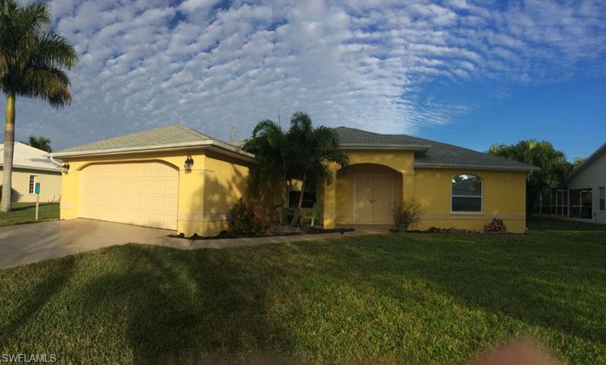 Beautiful 3 bedroom 2 bathroom Pool Home in the desirable and quiet Cape Harbor neighborhood across great Gulf Access Properties.
This Home was totaly updated before it hit the market. New Pool, Tile, Paint landscape and much more.  This Home is in a Vacation Rental program and performs great. Move to Paradise and make this Home your first or Vacation Property in the most desirable Cape Coral Area. Furniture and turn key negotiable, Seller Financing available.