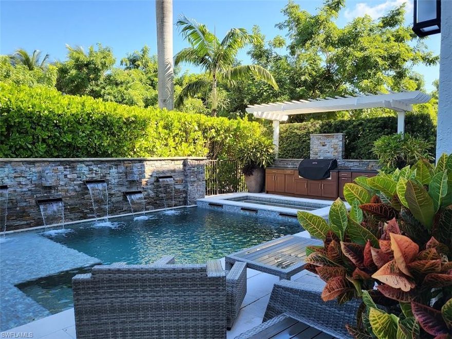 This spectacular Villa is situated less than one block from Fifth Avenue.  You get all the convenience of wonderful restaurants and shopping around the corner with a secluded private entrance to your home including a 2 car garage.  This beautiful Villa spans across three levels with a private pool and spa, outdoor kitchen, wet bar & fridge. Multiple terraces on every floor with private or city views.  There are 2 lovely appointed bedrooms and a den that can also be a 3rd bedroom. Upgrades galore including wood floors, gas fireplace, Sonos speakers throughout. Lutron power shades and lighting, refrigerated wine cellar, private elevator & central vac.