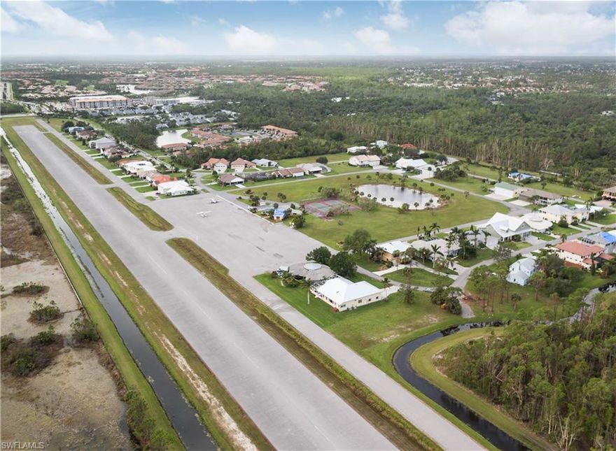 NAPLES, FLORIDA-UNIQUE PRIVATE FLY-IN GATED COMMUNITY, $224,900 - 4400' Lighted paved runway 100' wide, Own 1/59TH Share of all common areas -Tennis courts-New Pilot Lounge-Tie downs - ADDIS 122.9 - 18N 36S - 130 CYPRESS VOR 4.6 DESIGNATOR FA37 108.6 FREQUENCY. Build and Taxi to your own Hangar Home (Build a minimum 1500' Living area plus hangar, Buildable plot (63X75) (not including eves, A/C & pool equipment), All utilities and fuel available. Close to shopping, churches, schools and beaches. We have fly-ins and socials. Build A Hangar/Garage/Pool/Storage large enough for your TOYS! AIRPLANES! CARS! MOTORHOMES! BOATS! GPS: 26 DEG. 06'9 N 081 DEG. 42'2 W