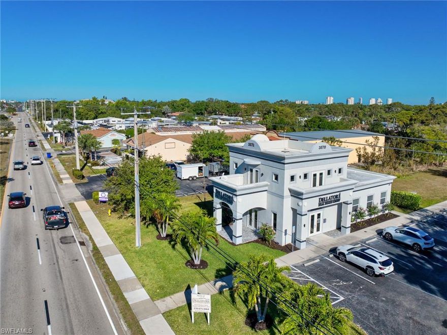 Completely renovated and available on January 1, 2025 for occupancy. Excellent opportunity to lease a newly remodeled office space approximately 18 x 14ft. in one of Bonita Springs' busiest real estate offices! Who needs a billboard with THIS LOCATION!? Separate entrance, common kitchen, and bathrooms. Sophisticated waiting area with room for reception. Bonita Beach Road WEST of 41, headed towards the beach -- a very well traveled corridor! Perfect location for a contractor looking to create more business, a rental department or property management or anyone who can benefit from the foot traffic of buyers and sellers of residential property. Would also be a great place for a medical practice, therapist, masseuse, etc. LOCATION, LOCATION, LOCATION - THIS is a RARE opportunity to grow your business.