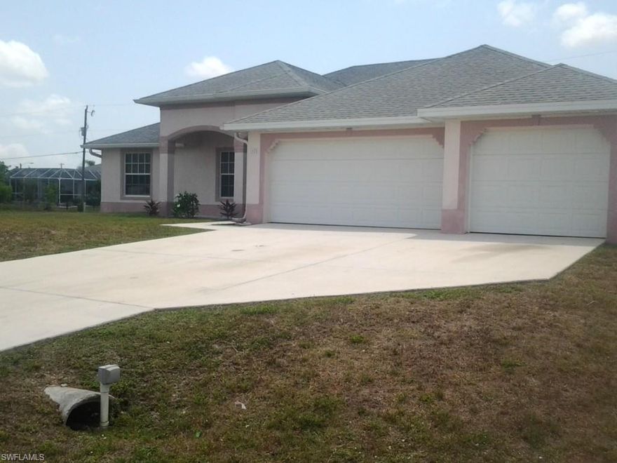 WOW..nearly 2300 sq. ft. of living space with 3 bedrooms plus den, open floor plan with large eat-in kitchen with breakfast bar, separate formal dining room and 3 car garage. Lots of large closets and storage space. Large master suite with 2 large walk-in closets, garden tub, dual sinks and separate shower. Home has been freshly painted. Large lanai perfect for entertaining. This unique home will not last long...call today!!