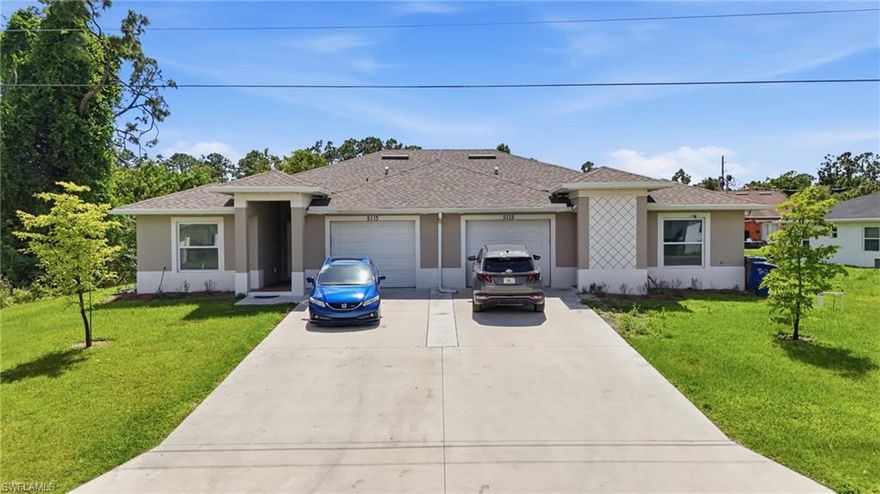 Exceptional income-producing multifamily property in the heart of Lehigh Acres! This newly built 2024 duplex offers a total of 6 bedrooms and 4 bathrooms, making it perfect for investors or owner-occupants looking to offset their mortgage. Currently listed at $510,000, this property presents a great opportunity with strong rental potential. Each unit is thoughtfully designed with modern finishes and functional layouts. Located in a growing area with increasing demand, this is a prime opportunity to secure a high-performing asset. Don’t miss out schedule your showing today!