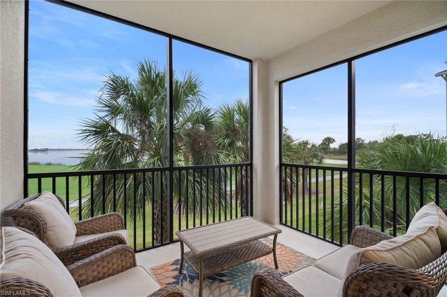 Impressively appointed and ideally positioned, this luxurious 3-bed end-unit condo--with coveted Transferable Golf Membership--is located within the prestigious Babcock National Golf & Country Club, offering refined living in one of Southwest Florida’s most sought-after golf communities. Situated on the second floor, the turnkey residence enjoys enhanced privacy, abundant natural light, and a thoughtfully designed layout well-suited for both everyday living and entertaining. The open-concept Carolina floor plan features a well-appointed kitchen with center island and eat-in breakfast bar, flowing seamlessly into the formal dining area and spacious living room—creating an inviting setting for gatherings large and small. The primary suite serves as a private retreat with an en-suite bath, while the generously sized guest bedrooms provide comfort and flexibility. Throughout the home, finishes are cohesive and tastefully selected, reflecting true pride of ownership. An exterior private storage closet, conveniently located just across the hall, adds a level of functionality rarely found in condominium living. Residents of Babcock National Golf & Country Club enjoy an exceptional lifestyle anchored by an 18-hole championship golf course, meticulously designed by renowned architect Gordon Lewis. The community’s fully completed, first-class amenities include a grand clubhouse with fine dining and bar, card rooms and locker facilities, a resort-style pool with lap lanes, hot tub and spa, multiple satellite pools, outdoor grilling areas, and the popular Watershed poolside tiki bar & grill. Additional offerings include multiple tennis and pickleball courts, a 24-hour state-of-the-art fitness center, aerobics studio, men’s and women’s steam saunas, and a full-service day spa. A full-time lifestyle coordinator curates an engaging social calendar with events, dining experiences, and activities designed to foster connection and enjoyment. Ownership also grants access to the broader Babcock Ranch lifestyle, featuring additional pools, sports courts, scenic walking trails, and a vibrant downtown hub with dining, shopping, and everyday conveniences—anchored by Publix and complemented by cafés, boutiques, and neighborhood services. With no ongoing construction, residents can immediately enjoy a polished, established community from day one. This exceptional end-unit condo offers a rare opportunity to own within a premier golf and lifestyle destination where quality, comfort, and community converge.