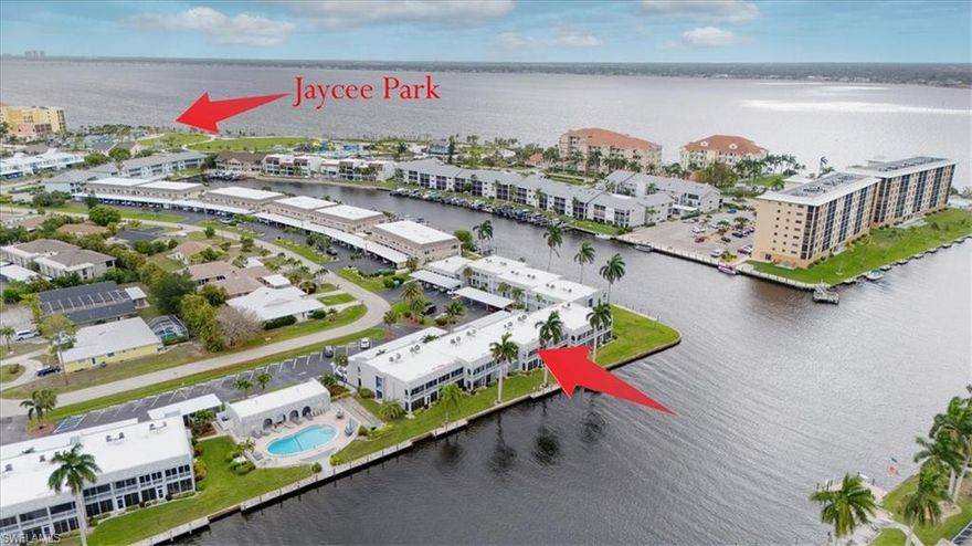 Welcome to Gullwing Condominiums—LOCATION LOCATION--a relaxing, laid-back waterfront lifestyle with direct Gulf access and just 5 minutes to the river, perfect for boaters.

This updated (newer Washer and Dryer, new Hot water heater, Lanai Windows and Screens, Exterior Building painted in 2025, Roof 2024, Pool updated 2025, and Landscaping and Clubhouse redecorated) WOW.. and this 2-bedroom, 2-bath condo offers bright, open living with a clean coastal feel. The kitchen features amazing storage with lots of cabinets, granite counte rtops, and smart storage, while the main living area flows right out to a long lanai overlooking the canal and the dock—ideal for enjoying the breeze or relaxing after a day on the water.

The primary suite is spacious with a water view, walk-in closet, and a spacious bath with a large walk-in shower. Walk out from the main suite to the lanai and enjoy morning coffee or a glass of wine at sunset. The guest bedroom works great as a second bedroom or home office, with a guest bath around the corner. There’s also a separate laundry room with full-size washer and dryer for your added convenience.

Located in a vibrant well-kept 55+ community, you’ll enjoy a friendly atmosphere with a clubhouse, pool and regular social gatherings.

Just a walk away, JAYCEE PARK has been completely REDONE into a go-to waterfront spot featuring a riverfront boardwalk, shaded walking paths, splash pad, playground, picnic areas, and space for LIVE MUSIC and events—with a food truck area on the way.

Easy living, great boating access, and everything you love about Florida right at your doorstep.