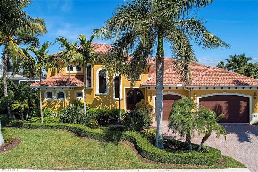 DIRECT ACCESS TO THE GULF. This four bedroom, three full bath, one half bath, very well maintained home is picture perfect. This home has a new roof in 2020, three car garage and a wonderful boat dock area for the boating enthusiast. Dock has a lift (25,000 lb) not only for your boat but also two lifts for your jet skis. You will love the pool and hot tub on the spacious lanai with an outdoor covered living area and a fire pit area and a very relaxing lounging deck. Large kitchen with island all with granite countertops, spacious family room and has impact windows and shutters for storm protection. This is a must see.