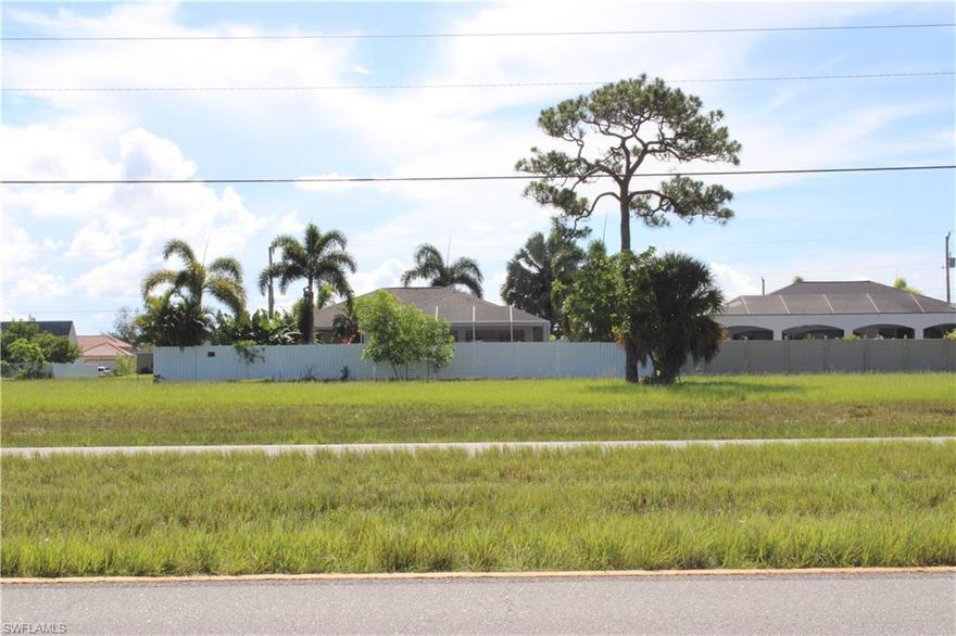 Great opportunity! Create or grow your business on your own land with this beautiful, oversized commercial lot located on one of Cape Coral's main roads, with 120 feet of access to Santa Barbara Blvd